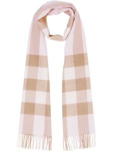 Burberry check pattern cashmere scarf - Tons neutres