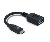 HP 2UX19AA USB-kabel USB 3.2 Gen 1 (3.1 Gen 1) 0,1 m USB C USB A Zwart - thumbnail