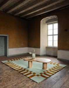 Layered - Vloerkleed Teklan Frame Wool Rug Pistachio Camel -