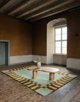 Layered - Vloerkleed Teklan Frame Wool Rug Pistachio Camel -