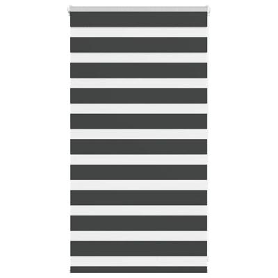 Zebra rolgordijn 80x100 cm stofbreedte 75,9 cm zwart