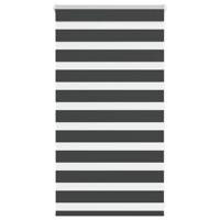 Zebra rolgordijn 80x100 cm stofbreedte 75,9 cm zwart - thumbnail