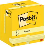 Post-It Z-Notes , 100 vel, ft 76 x 127 mm, geel, pak van 12 blokken - thumbnail