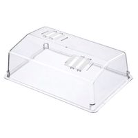 Transparante kweekbakdeksel met twee regelbare ventilatieopeningen 55 x 31 x 15 cm