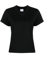 Courrèges t-shirt en coton à logo brodé - Noir