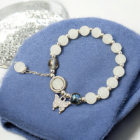 Elastische Armband met Maansteen en Vlinder - Sieraden - Spiritueelboek.nl