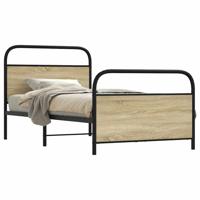 Bedframe zonder matras bewerkt hout sonoma eikenkleur 90x190 cm
