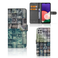 Wallet Case met Pasjes Samsung Galaxy A22 5G Spijkerbroeken