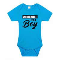 Spoiler alert boy gender reveal rompertje blauw jongens 92 (18-24 maanden)  -