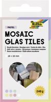 Mozaieksteentjes folia 10x10mm glas pastel assorti