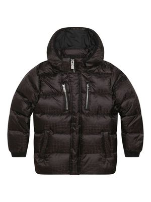 Givenchy Kids doudoune zippée à logo imprimé - Noir