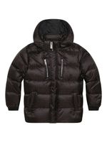 Givenchy Kids doudoune zippée à logo imprimé - Noir