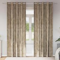 VidaXL Velvet gordijnen 2 pcs champagne 260 x 140 cm fluweel