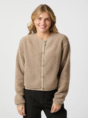Neo Noir Limo Fluffy Knit Cardigan | Bruin