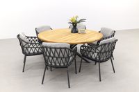 4SO Calpi/Prado 160 cm. ronde tuinset - 7-delig 4SO Calpi/Prado 160 cm. ronde tuinset - 7-delig