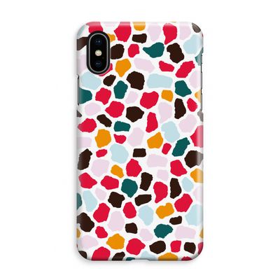 Colored Giraffe: iPhone XS Max Volledig Geprint Hoesje