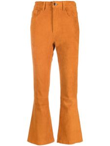 PAULA pantalon évasé en daim - Orange