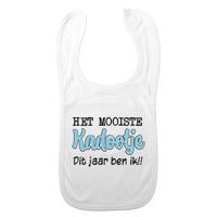 Baby slabbetje - blauw - het mooiste kadootje ben ik - kraam cadeau - slab/morsdoek