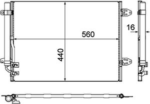 Condensor, airconditioning AC733000P