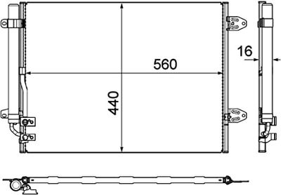 Condensor, airconditioning AC733000P