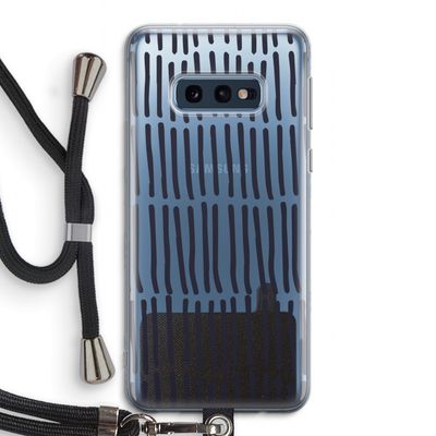 Moroccan stripes: Samsung Galaxy S10e Transparant Hoesje met koord