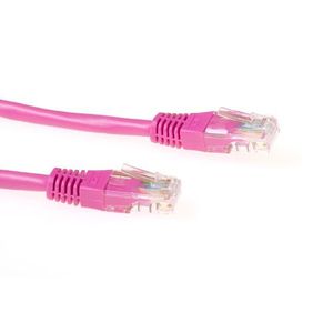 ACT IB4801 U/UTP CAT5E Patchkabel Roze - 1 meter