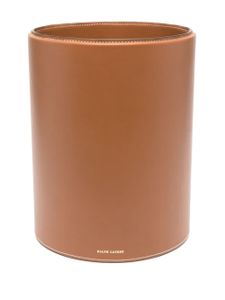 Ralph Lauren Home poubelle Brennan en cuir - Marron