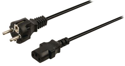 Valueline VLEP10030B50 Stroomkabel Schuko Recht Mannelijk - Iec-320-c13 5,00 M Zwart