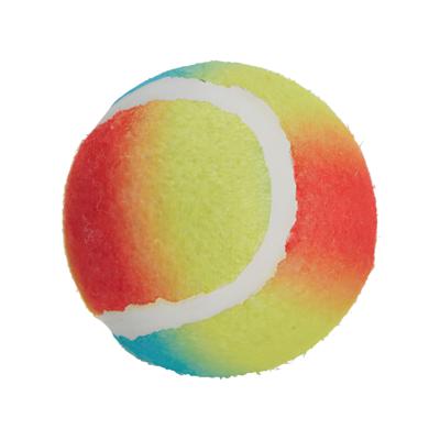 Pets Collection Hondenspeelgoed - 3x - tennisballen - rubber - 6,5 cm - regenboog kleuren