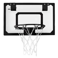 Basketbal hoepelset met 3 ballen 45,5x30,5 cm zwart nylon en kunststof - thumbnail