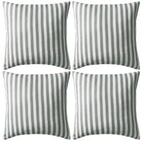 VidaXL Buitenkussens 45x45 cm gestreept grijs 4 st