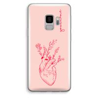Blooming Heart: Samsung Galaxy S9 Transparant Hoesje - thumbnail