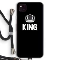 King zwart: Pixel 4a 5G Transparant Hoesje met koord King zwart: Pixel 4a 5G Transparant Hoesje met koord