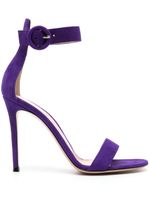 Gianvito Rossi sandales Portofino 85 mm en daim - Violet