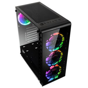 Kolink Observatory Lite RGB Tempered Glass Mid Tower Case - Black Midi Tower