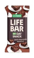 Lifefood Lifebar oatsnack pure chocolade hazelnoot bio