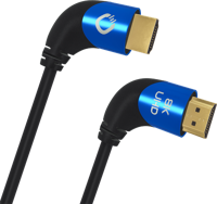 Oehlbach: Ultra high-speed HDMI kabel 90°-stekker - 1M - Zwart