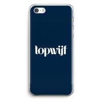 Topwijf Navy: iPhone 5 / 5S / SE Transparant Hoesje