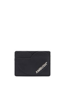 AMBUSH porte-cartes Heart en cuir - Noir