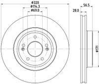Remschijf PRO High Carbon 8DD355133391