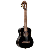 Ortega RUOX-TE Onyx Series Tenor Size Ukulele Black tenor ukelele met gigbag - thumbnail