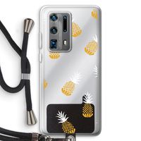 Ananasjes: Huawei P40 Pro Plus Transparant Hoesje met koord