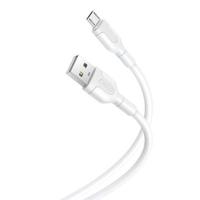 XO NB212 USB naar MicroUSB-kabel - 1m, 2,1A - Wit - thumbnail