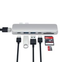 Satechi ST-CMBPS laptop dock & poortreplicator USB 3.2 Gen 1 (3.1 Gen 1) Type-C Zilver - thumbnail