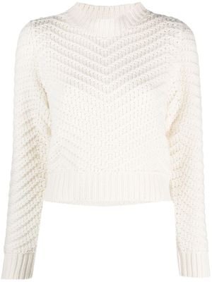 Fabiana Filippi pull à motif chevrons en cachemire - Blanc