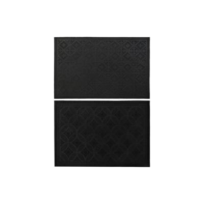 Deurmat DKD Home Decor Zwart Rubber 2 Stuks (60 x 40 x 0,3 cm)