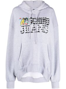 MOSCHINO JEANS hoodie en coton à logo imprimé - Gris