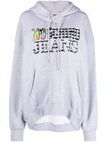 MOSCHINO JEANS hoodie en coton à logo imprimé - Gris - thumbnail