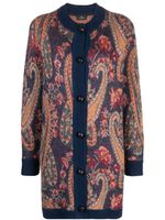 ETRO cardigan en jacquard à motif cachemire - Bleu - thumbnail