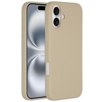 Accezz Liquid Silicone Backcover met MagSafe iPhone 16 Plus Telefoonhoesje Beige